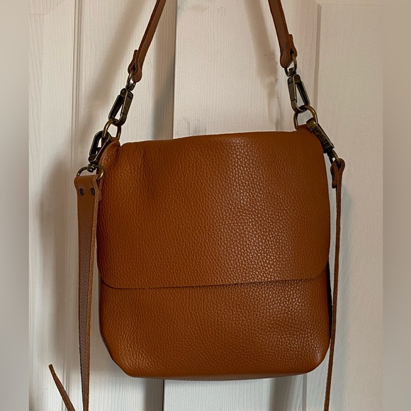 Genuine italian leather crossbody messenger - Picture 3 of 15